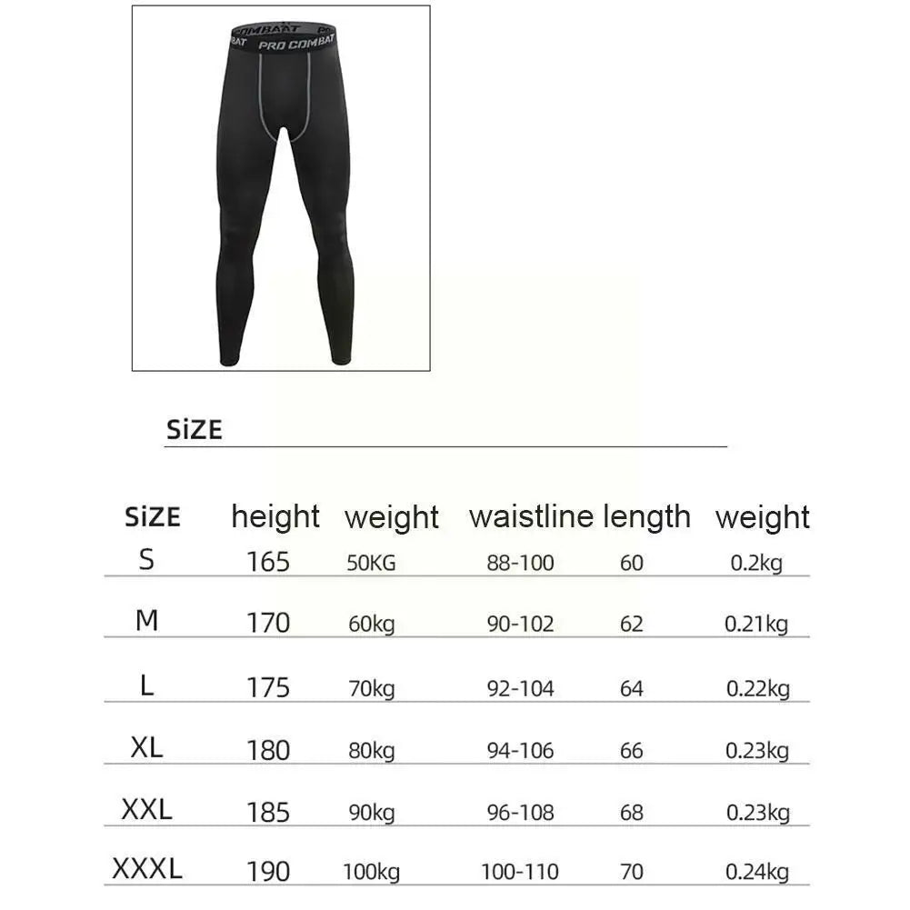 Men Compression Tights Running Sports Male