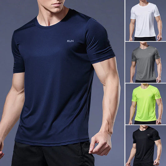 Men Short Sleeve Quick Dry Sports T-Shirt