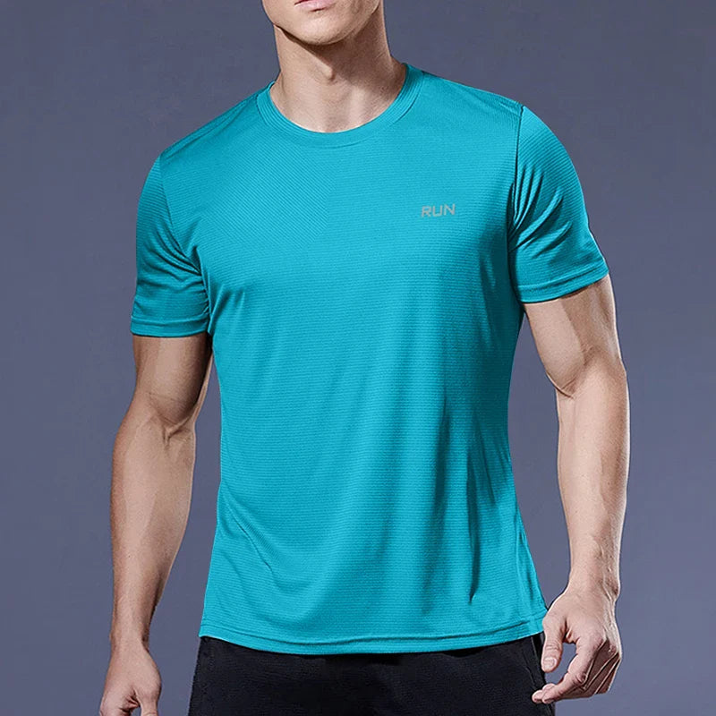 Men Short Sleeve Quick Dry Sports T-Shirt