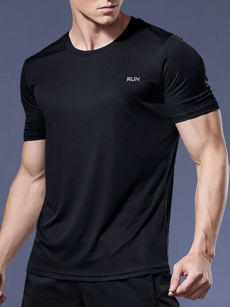 Men Short Sleeve Quick Dry Sports T-Shirt