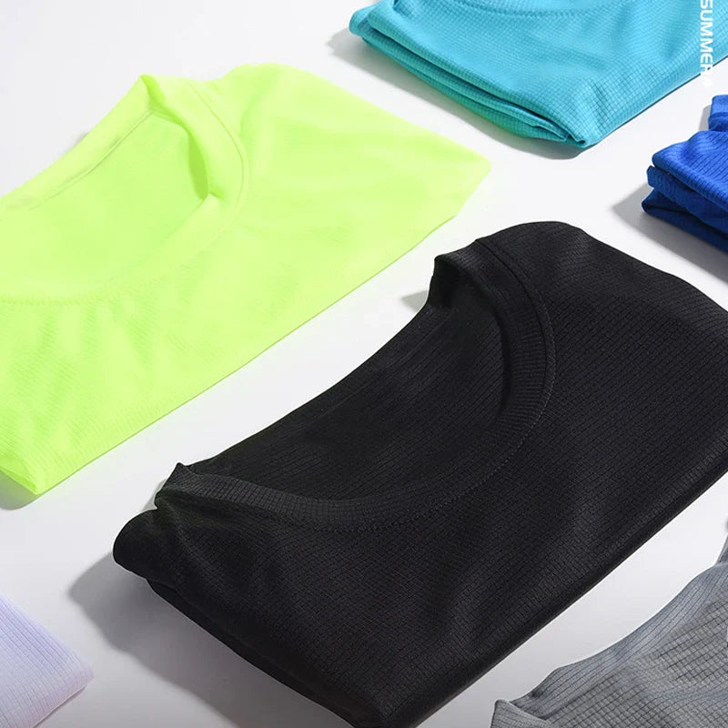 Men Short Sleeve Quick Dry Sports T-Shirt