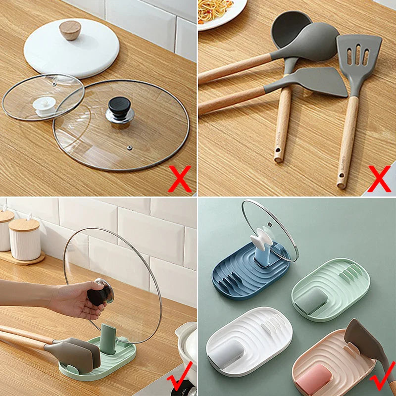 Foldable Nordic Style Lid and Utensil Holder